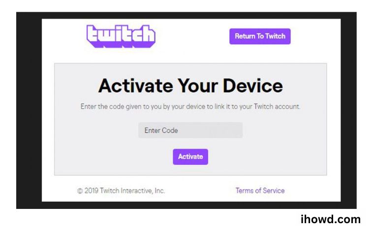 How to activate twitch tv