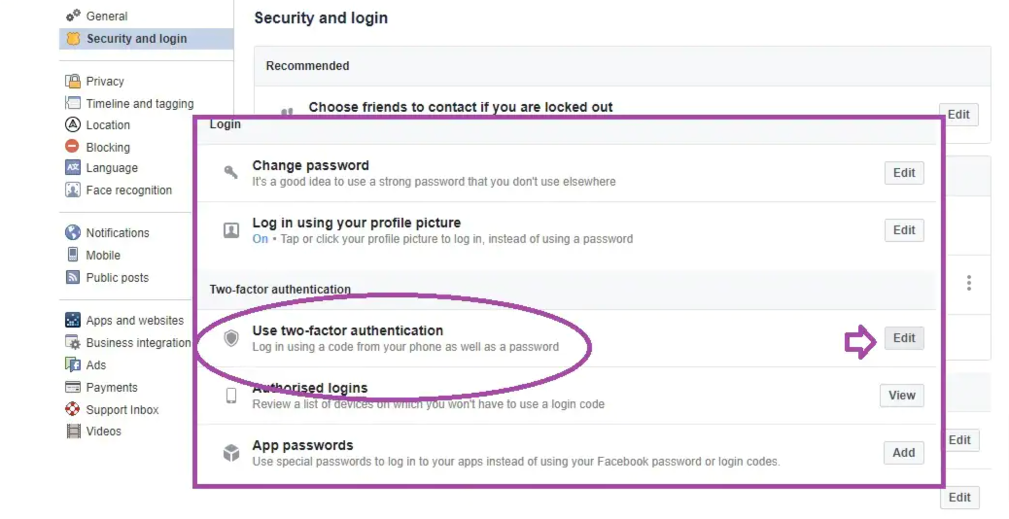 two-way verification to your messenger account
