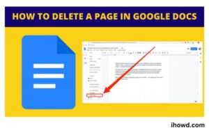 How To Delete A Page In Google Docs